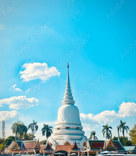 Photography Thailand's beautiful Phra Sri Mahathat temple pagoda.