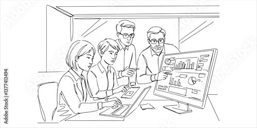 In a dynamic professional setting, a team of experts works together to analyze complex data and develop effective strategies. Through thoughtful discussions and collaborative problem solving.