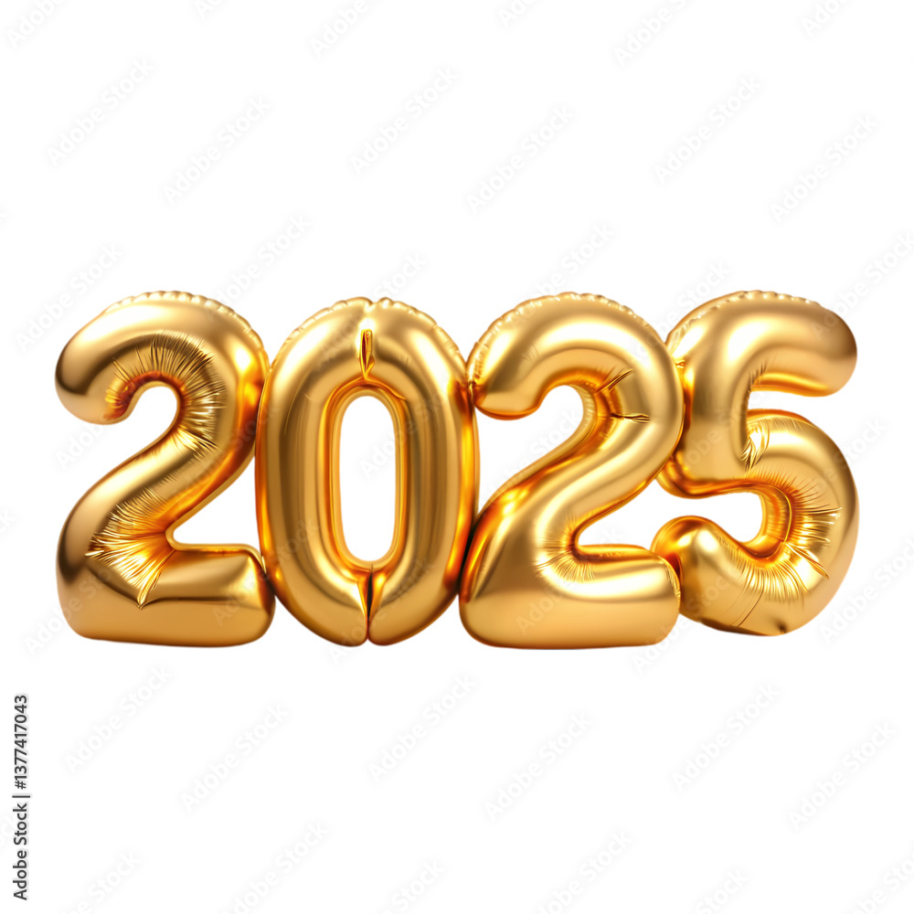 Happy New Year 2025 Gold Balloons Happy New Year 2025 Gold Balloons
