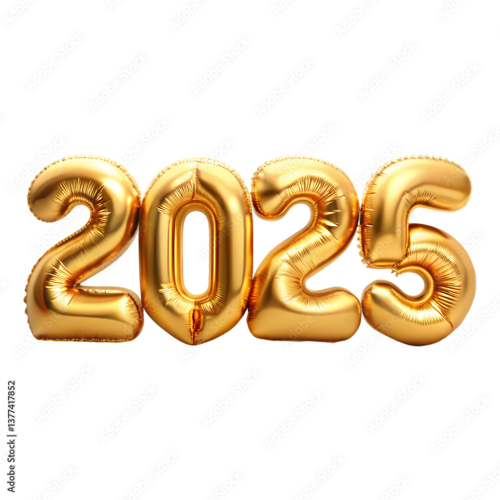 2025 Gold Balloons: New Year Image 2025 Gold Balloons: New Year Image