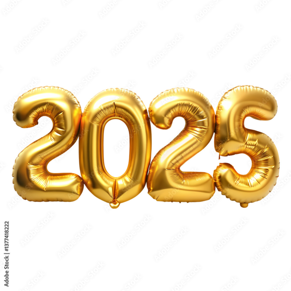 Gold 2025 Balloons: New Year Gold 2025 Balloons: New Year