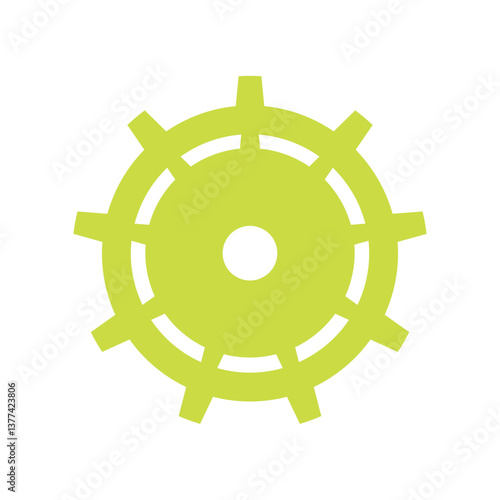 Gear shape icon. Vector sign. Engineering symbol