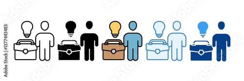 Entrepreneurship  Icon Set Multiple Style Collection