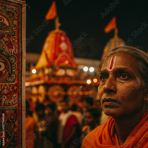 Portrait of Devout Indian W...