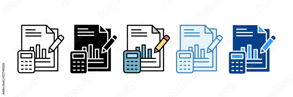 Portfolio Management Icon Set Multiple Style Collection Portfolio Management Icon Set Multiple Style Collection