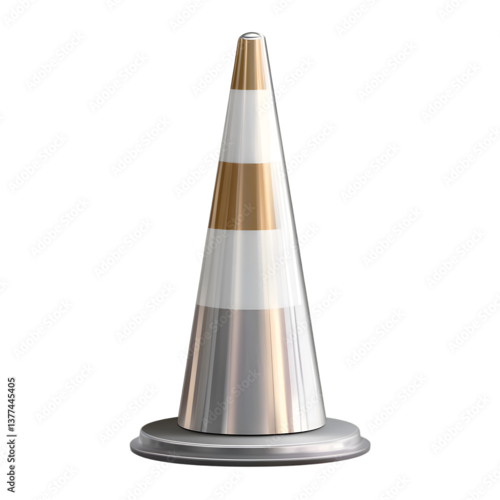 Metallic silver reflective road marker, ideal for night-time visibility themes, isolated on transparent background Metallic silver reflective road marker, ideal for night-time visibility themes, isolated on transparent background