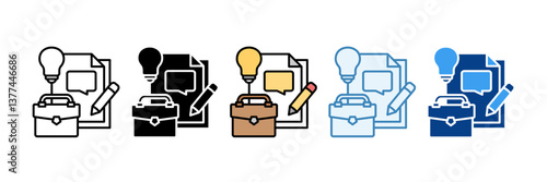 Financial Advice  Icon Set Multiple Style Collection