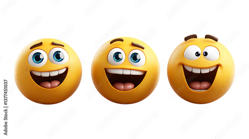 Pack of Emojis set Against Transparent Background for Social Media Graphics, Digital Communication, or UI/UX Elements Pack of Emojis set Against Transparent Background for Social Media Graphics, Digital Communication, or UI/UX Elements