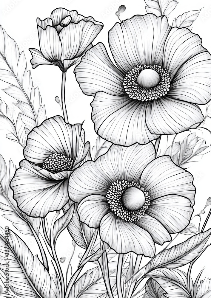 Flower Coloring Page Flower Coloring Page