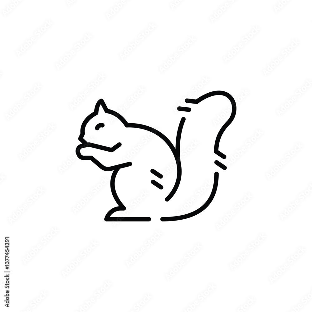 Obraz premium Squirrel icon. Simple Squirrel icon for social media, app, and web design. Vector illustration.