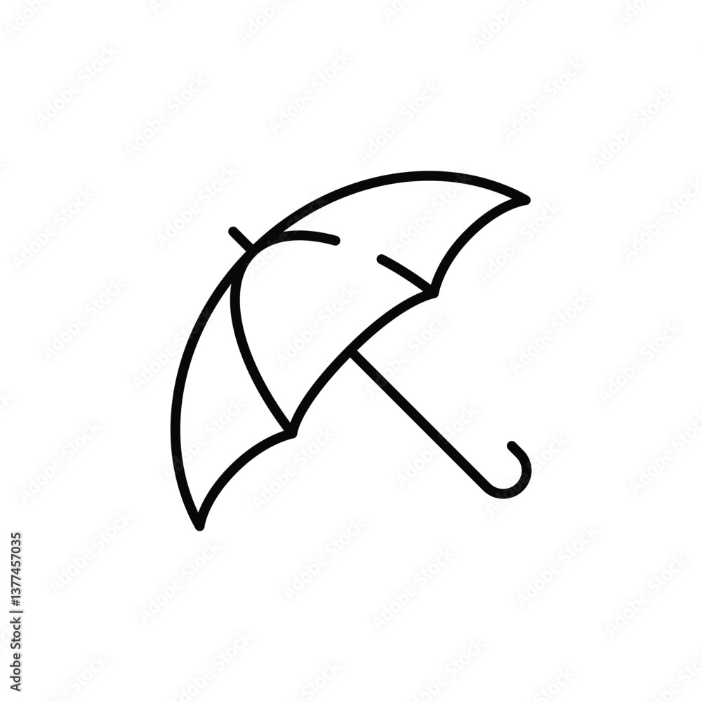 Obraz premium Umbrella icon. Simple Umbrella icon for social media, app, and web design. Vector illustration.