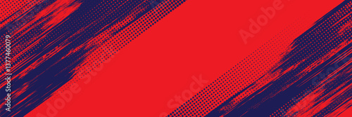 Halftone on blue background. Vector dots glitter or halftone glitter pattern texture Pop Art Style Background. vector grunge arts red grunge