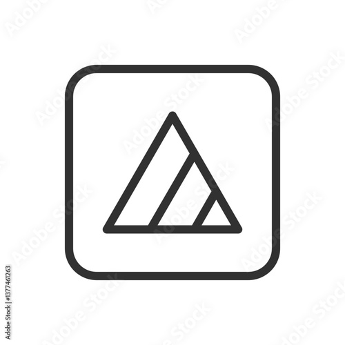 Free Download Geometric Abstract Triangle Icon - Modern Simple Flat Vector for Web and Mobile - GFXLoad