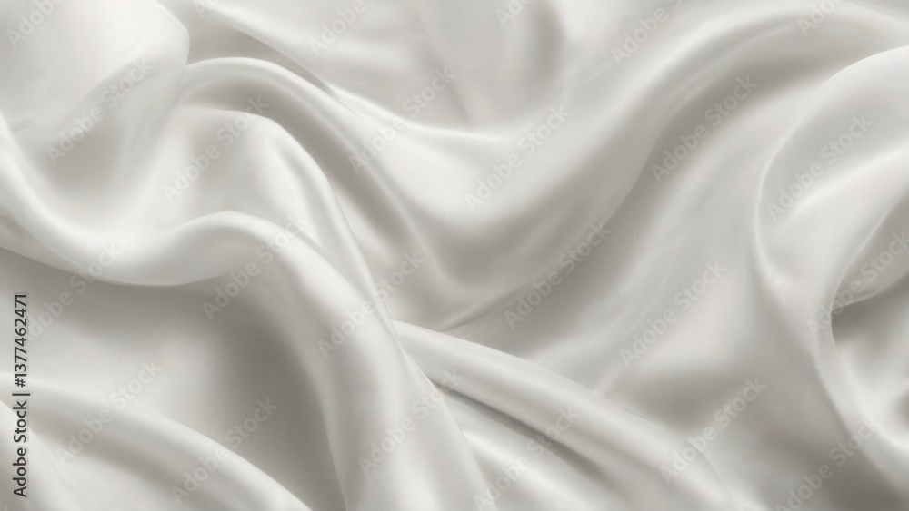 Soft and Luxurious White Fabric with Elegant Texture and Subtle Sheen CloseUp Image with Flowing Folds and Creases Soft and Luxurious White Fabric with Elegant Texture and Subtle Sheen CloseUp Image with Flowing Folds and Creases