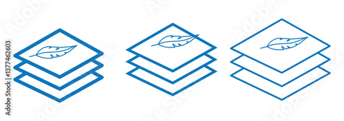 Layers icon Thin line art collection