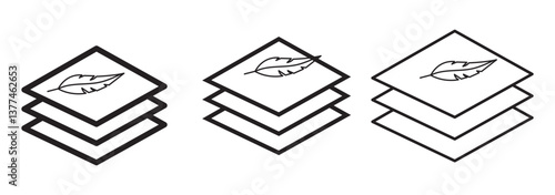 Layers icon Thin line art collection