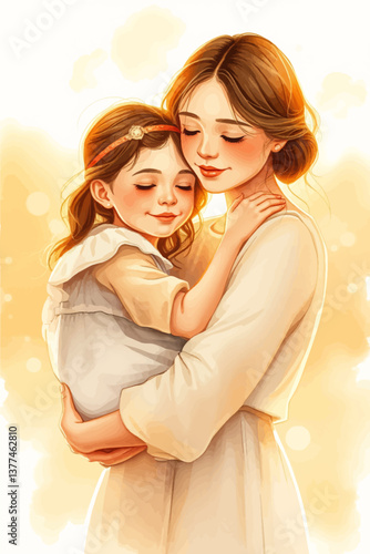 Tender Love: A Single Mother Hugging Her Newborn – A Beautiful Family and Parenting Moment.
