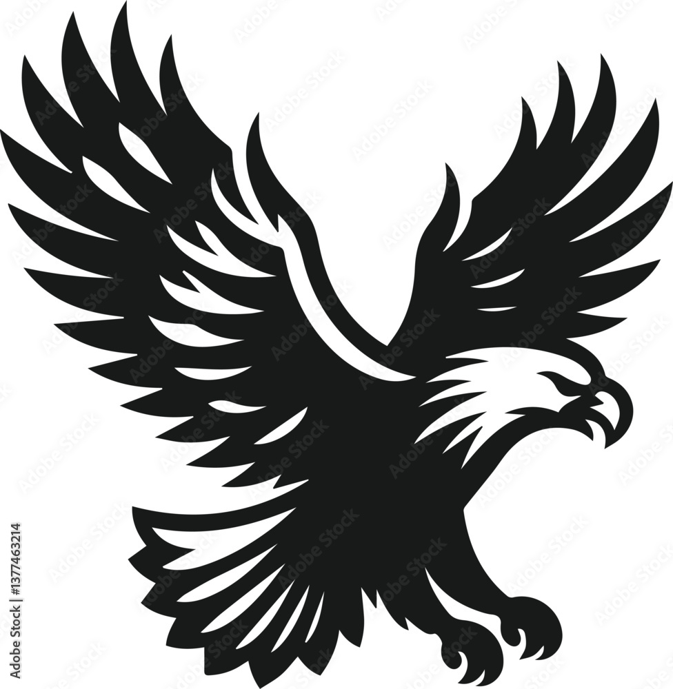 Obraz premium Silhouette of a eagle bird animal vector