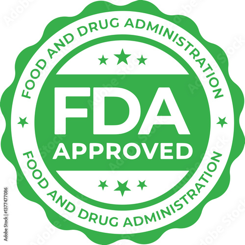 Natural product stamp. FDA eco-friendly stamp.