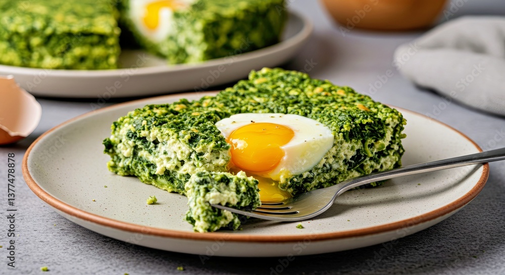 A Single Slice of Torta Pasqualina on a Ceramic Plate, With the Creamy Spinach and Ricotta Filling Beautifully Visible- A Single Slice of Torta Pasqualina on a Ceramic Plate, With the Creamy Spinach and Ricotta Filling Beautifully Visible-