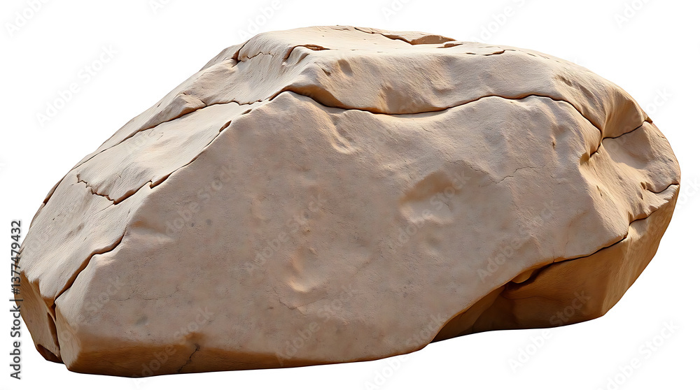 Obraz premium Large rock stone isolated on transparent background png
