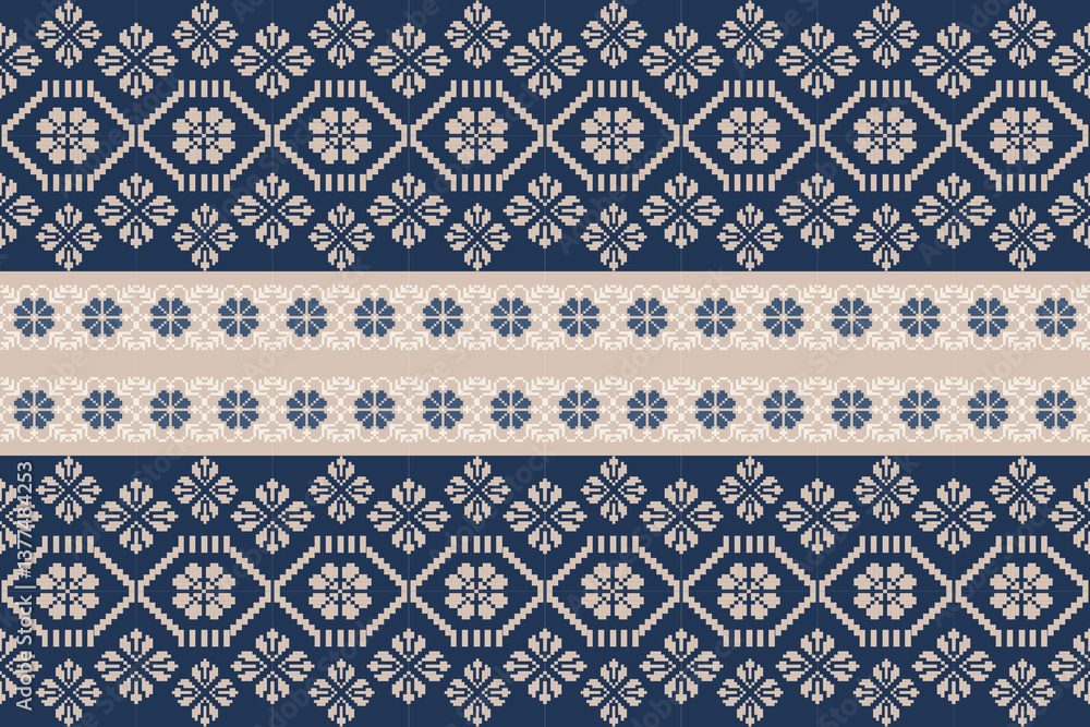 Geometric, seamless,pixel traditional ethnic, thai pattern, fabric pattern for textiles, rugs, wallpaper, clothing, sarong, batik, print, background, cover, illustration, two tone, Geometric, seamless,pixel traditional ethnic, thai pattern, fabric pattern for textiles, rugs, wallpaper, clothing, sarong, batik, print, background, cover, illustration, two tone,