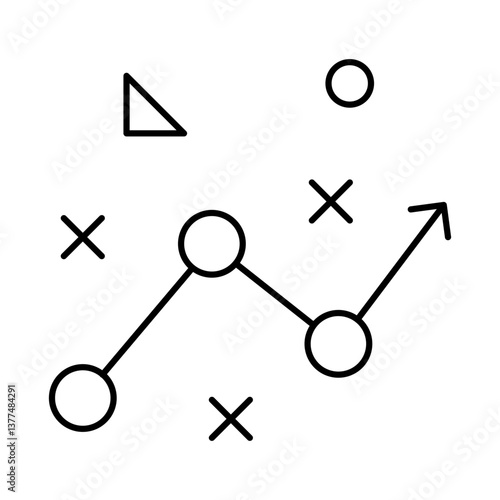 Strategy Line Icon. Startup, Success, Growth Editable Stroke Vector Illustration