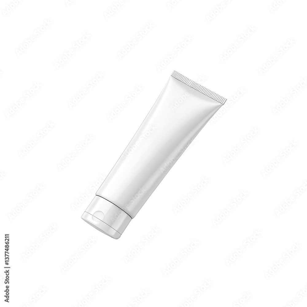 Blank White Cosmetic Tube Cream or Gel Packaging Mockup Transparent or White Background PNG Blank White Cosmetic Tube Cream or Gel Packaging Mockup Transparent or White Background PNG