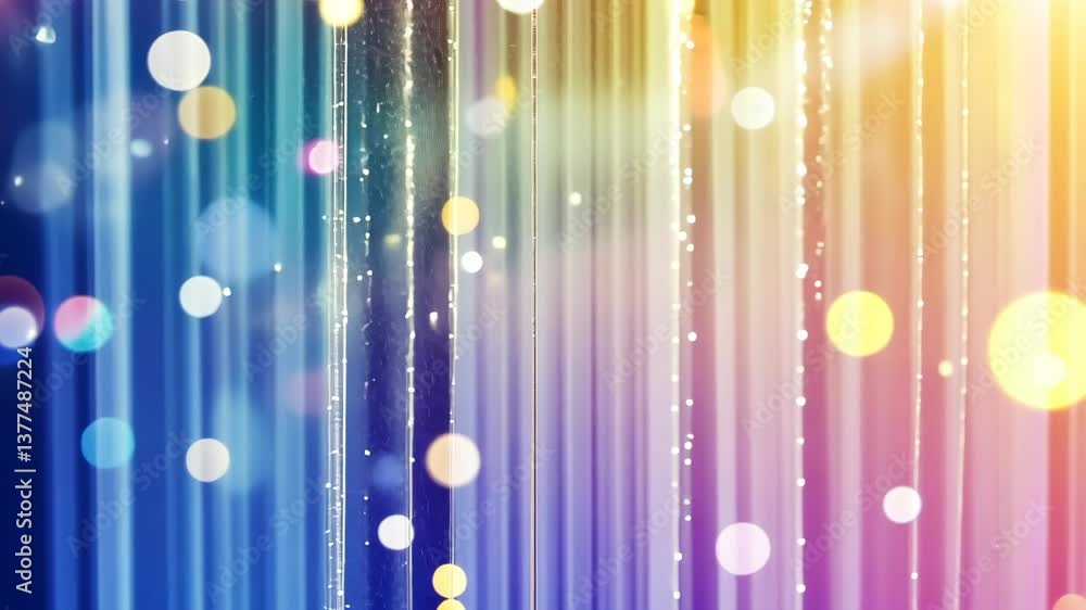 Colorful bokeh lights creating a vibrant atmosphere with cascading light effects in an abstract design Colorful bokeh lights creating a vibrant atmosphere with cascading light effects in an abstract design
