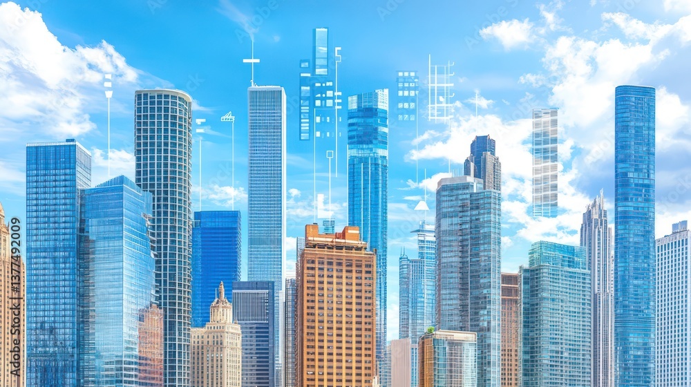 Skyscrapers Skyline Cityscape Skyscrapers Skyline Cityscape