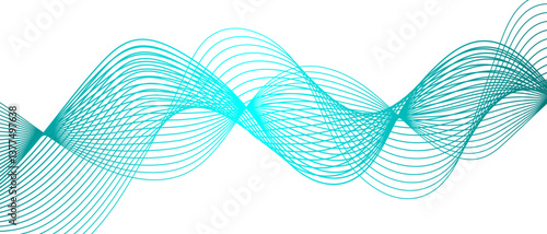 Abstract flowing lines wave texture & Curve shape on white background. 3D Futuristic tech background with Curved wavy line. Seamless wave pattern glowing science flowing line