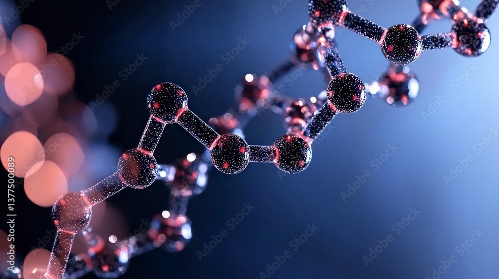 Microscopic 3D Render of DNA Double Helix Structure Molecular Biology and Genetics Microscopic 3D Render of DNA Double Helix Structure Molecular Biology and Genetics