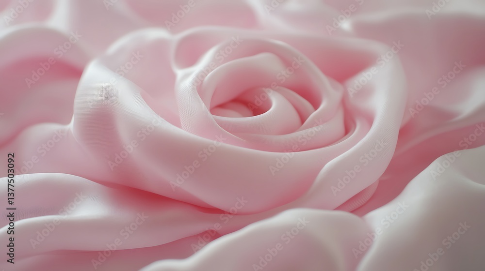 Delicate soft pink fabric arranged to resemble a beautiful flower Delicate soft pink fabric arranged to resemble a beautiful flower