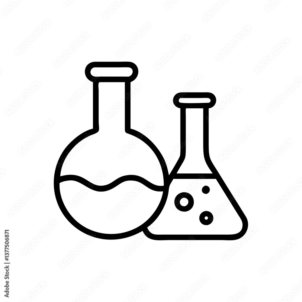 Chemistry Lab Equipment Vector Icons for Scientific Research Use. chemistry icon set, set of laboratory equipment, vector, vectoral drawing.Science Containers Set. Vector isolated black . Chemistry Lab Equipment Vector Icons for Scientific Research Use. chemistry icon set, set of laboratory equipment, vector, vectoral drawing.Science Containers Set. Vector isolated black .