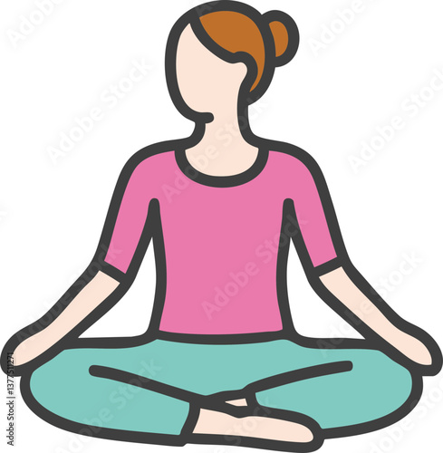 요가 좌식 자세 일러스트