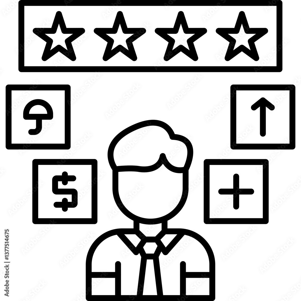 Obraz premium Employee Benefit Icon