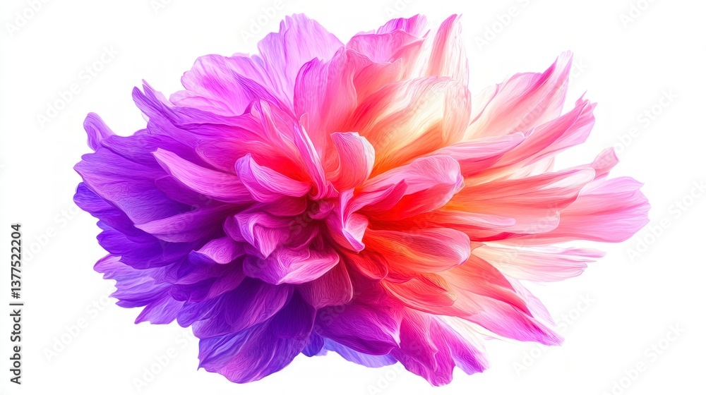 Fototapeta premium Vibrant Rainbow Flower Bloom Abstract Floral Photography