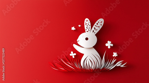 easter background with colored eggs and props