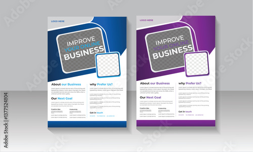 Corporate business cover  a4 flyer design template for print