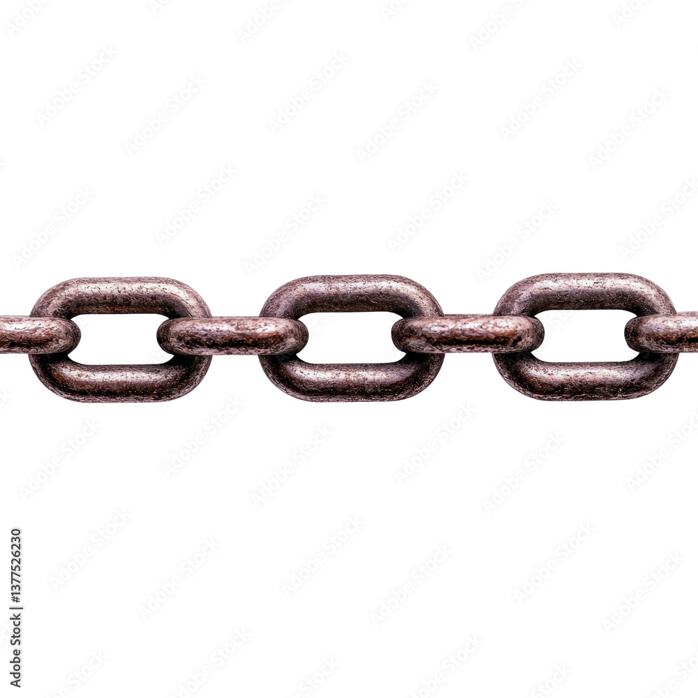 Metal chain links on a transparent background. Metal chain links on a transparent background.