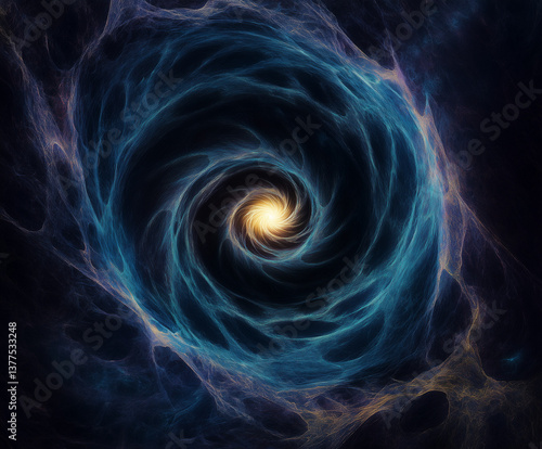 realistic, circle, energy vortex, surrounded by space