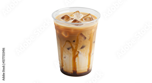 Isolated Caramel Iced Coffee