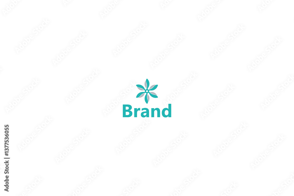 Floral Leaf Eco Logo Design with white background. Floral Leaf Eco Logo Design with white background.