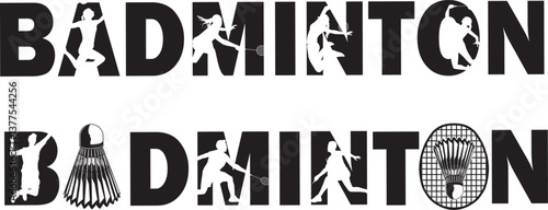 Badminton Design, Badminton Clipart, Badminton Players