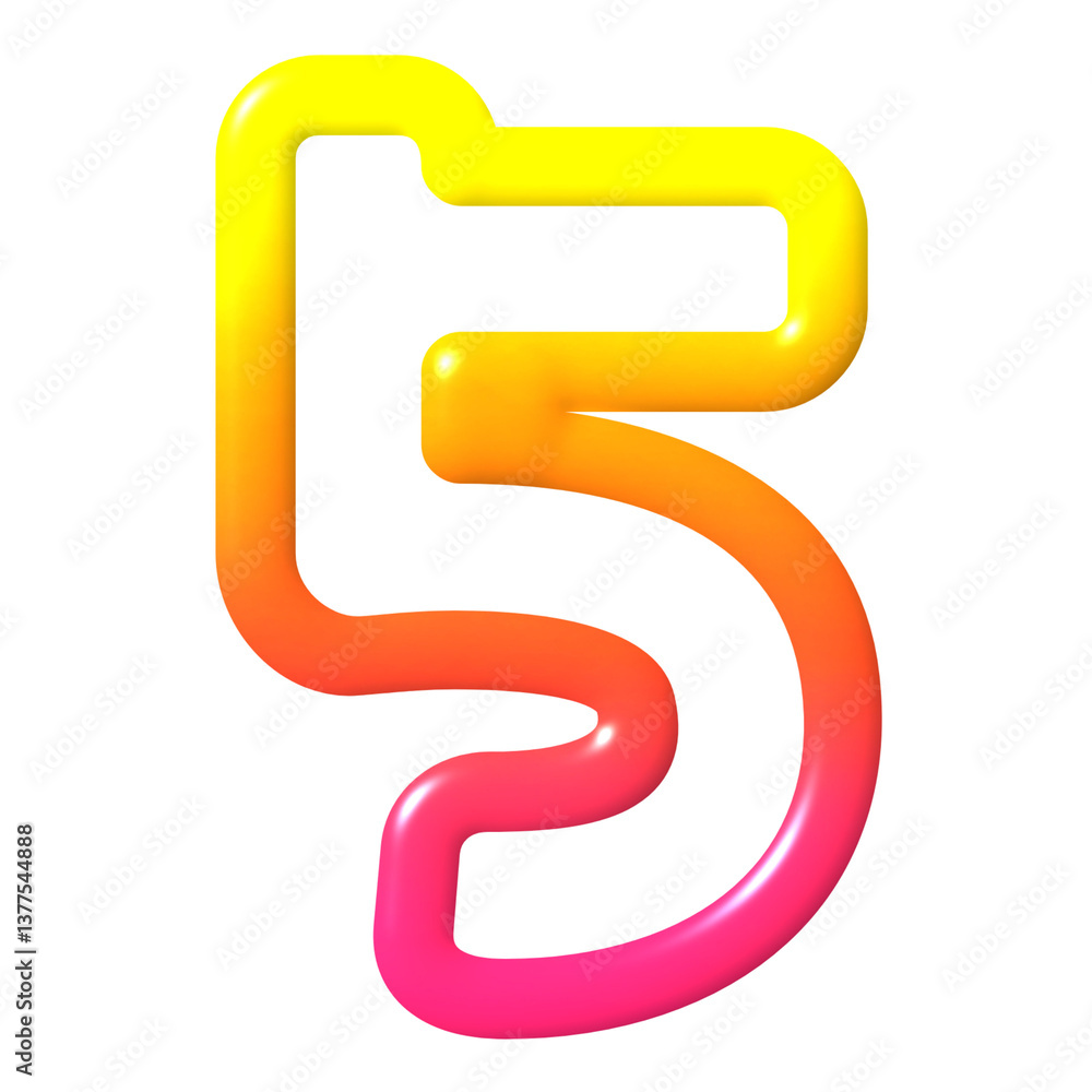 3d number 5 3d number 5