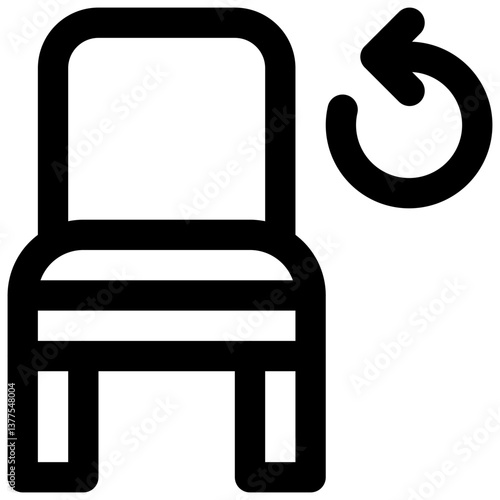 Furniture restoring. Editable stroke vector icon.