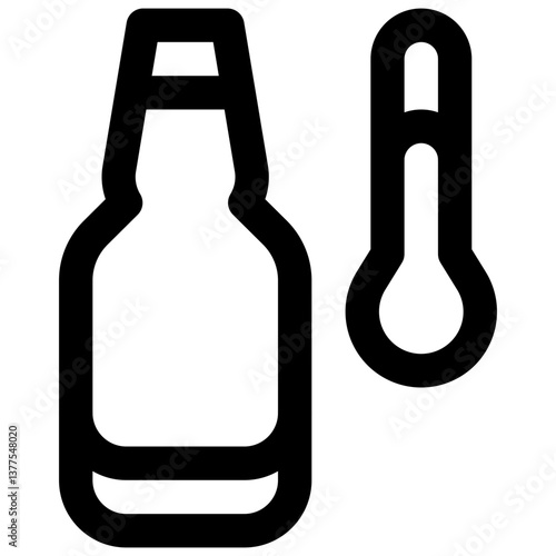 Homebrewing. Editable stroke vector icon.