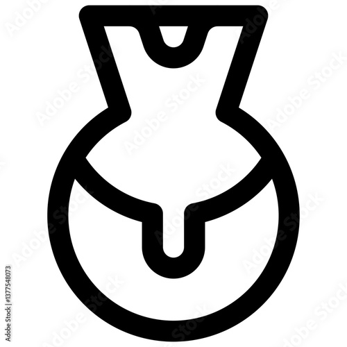 Pottery. Editable stroke vector icon.