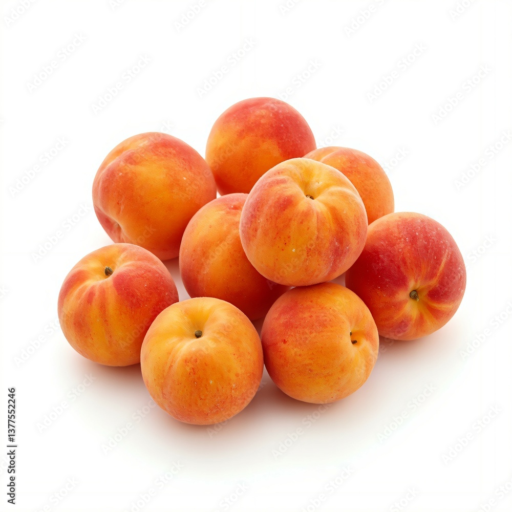 Bunch of apricots, orange-yellow, slightly red. Bunch of apricots, orange-yellow, slightly red.