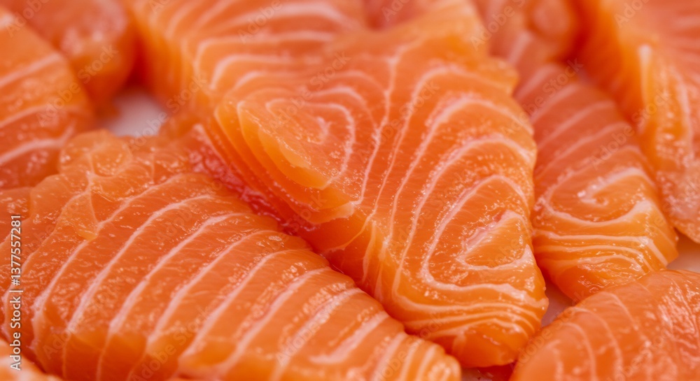 Closeup Salmon Filets Rich Orange Hues. AI Generated Closeup Salmon Filets Rich Orange Hues. AI Generated